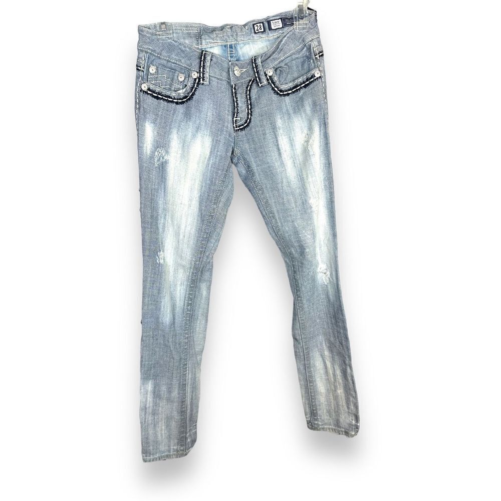 Miss Me y2K Low Rise Embroidered Jeans